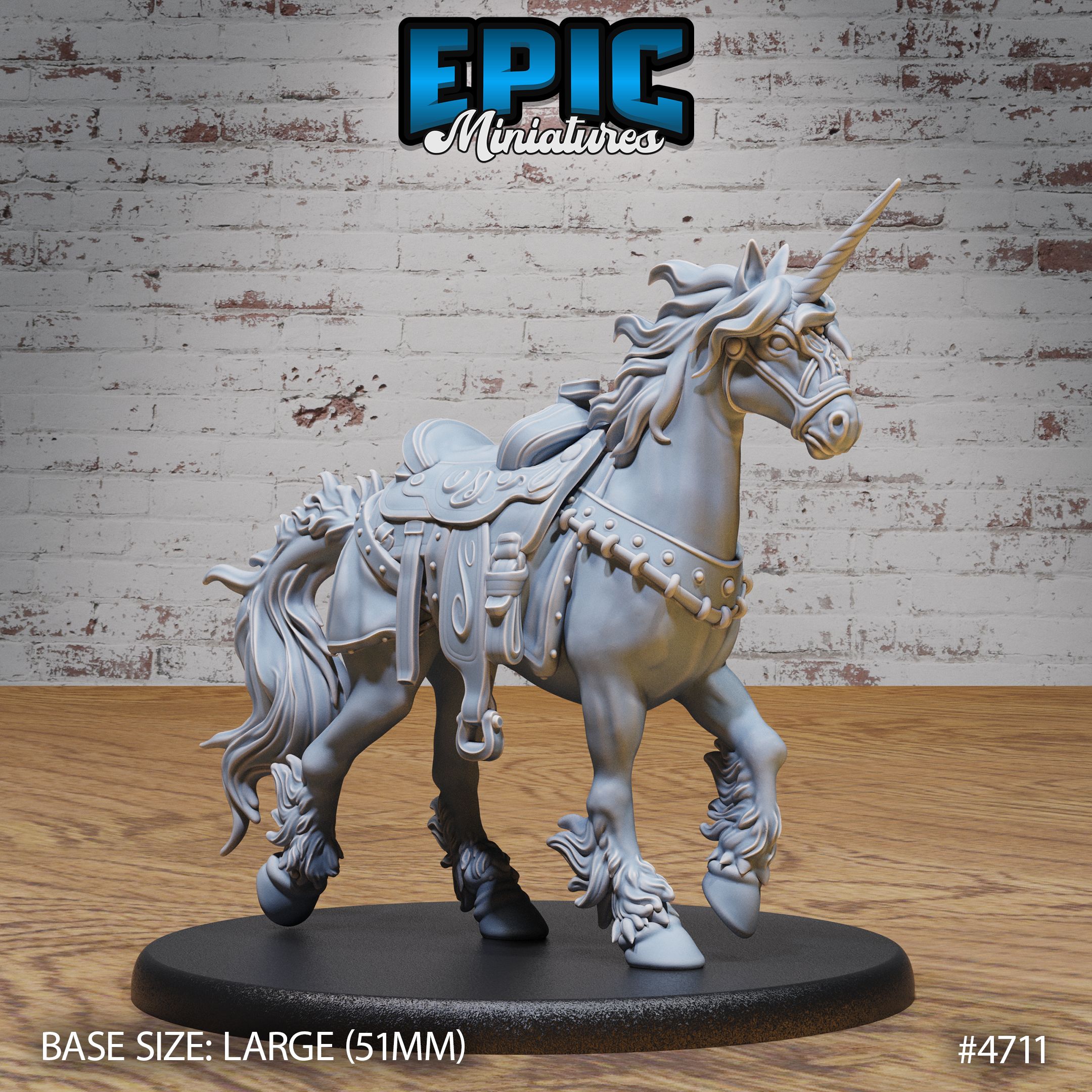 Unicorn Classic Mount / Horned Fable Monster / Magic Forest Creature / Woodland Beast / Cute Rainbow Horse / Fantasy Encounter
